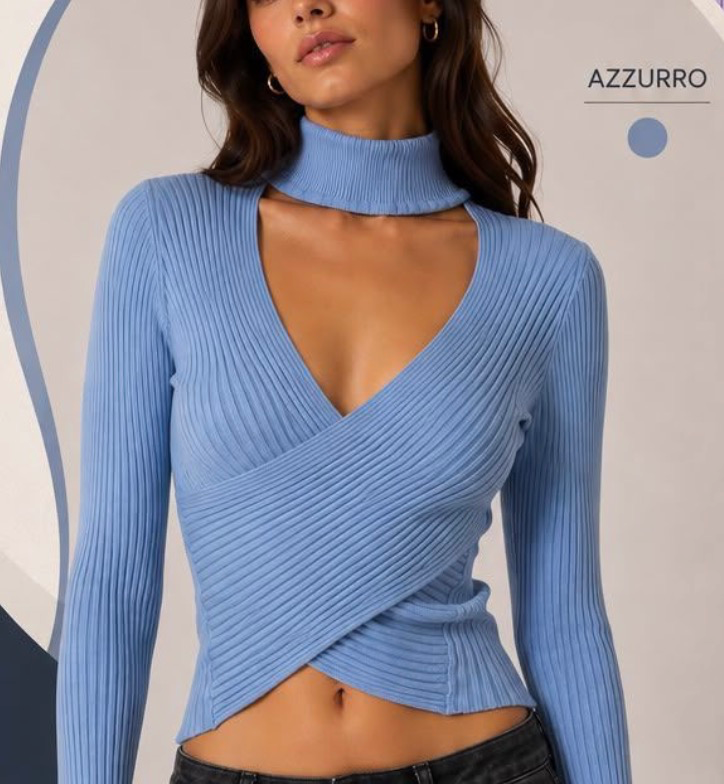 Maglia lana incrociata