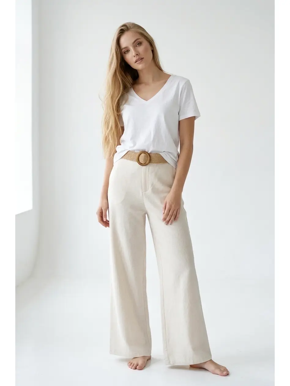 Pantalone fluido largo